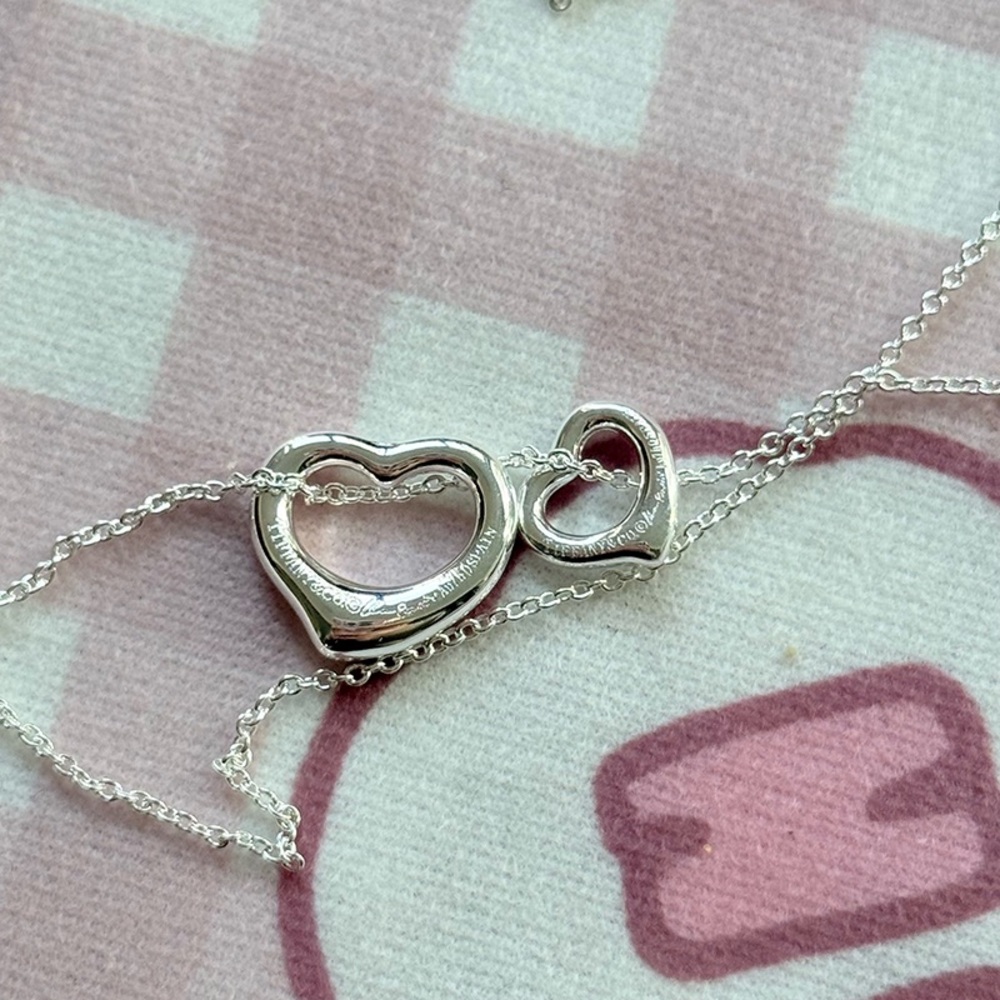 Tiffany & Co. Double Heart Pendant Necklace - Picture 6 of 7